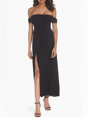 NWOT Show Me Your Mumu Upton Off the Shoulder Gown Black Evening Gown